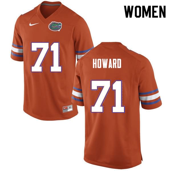 Women's NCAA Florida Gators Chris Howard #71 Stitched Authentic Nike Orange College Football Jersey GKV6865UT